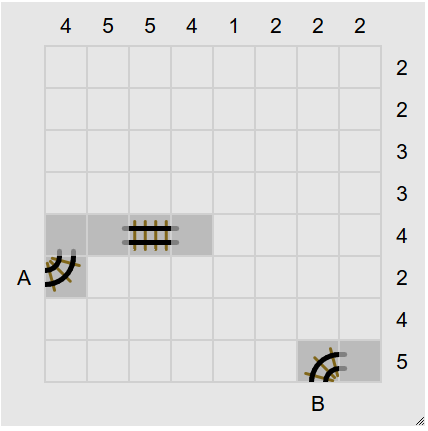 The game board, formed by an 8x8 grid