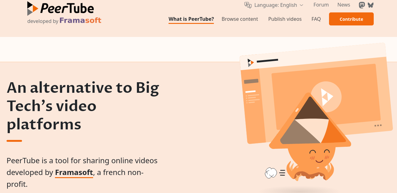 The joinpeertube website